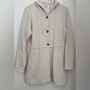 Coldwater Creek Cream Hooded Jacket